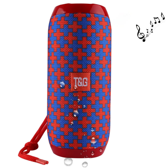 T&G TG117 Portable Bluetooth Stereo Speaker, with Built-in MIC, Support Hands-free Calls & TF Card & AUX IN & FM, Bluetooth Distance: 10m(Red)