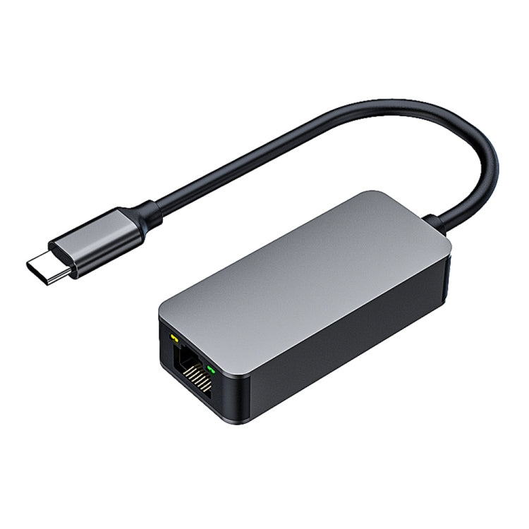 Type-C To 2500Mbps RJ45 Network Card Ethernet Adapter (Grey)
