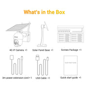 ESCAM QF450 HD 1080P 4G EU Version Solar Powered IP Camera without Memory, Support Two-way Audio & PIR Motion Detection & Night Vision & TF Card