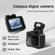 Y4000 Mini Camera 1080P HD Digital Camera with Screen Portable Retro Travel Vlog Student Small Camcorder (White)