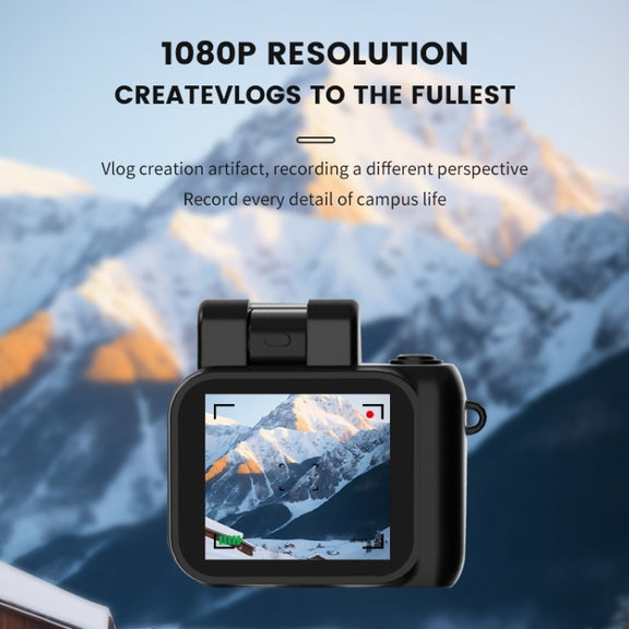 Y4000 Mini Camera 1080P HD Digital Camera with Screen Portable Retro Travel Vlog Student Small Camcorder (White)