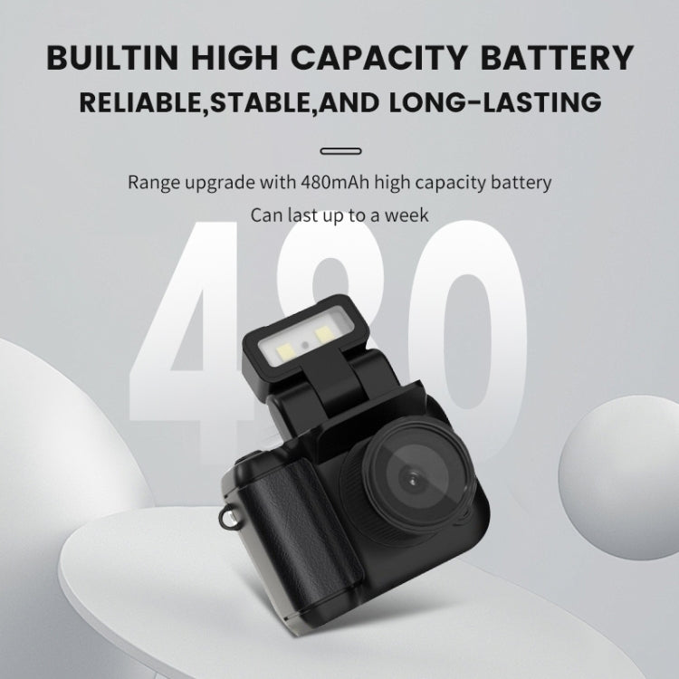 Y4000 Mini Camera 1080P HD Digital Camera with Screen Portable Retro Travel Vlog Student Small Camcorder (White)