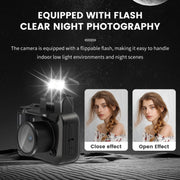 Y4000 Mini Camera 1080P HD Digital Camera with Screen Portable Retro Travel Vlog Student Small Camcorder (White)