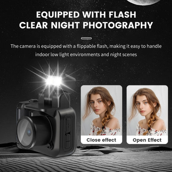 Y4000 Mini Camera 1080P HD Digital Camera with Screen Portable Retro Travel Vlog Student Small Camcorder (White)