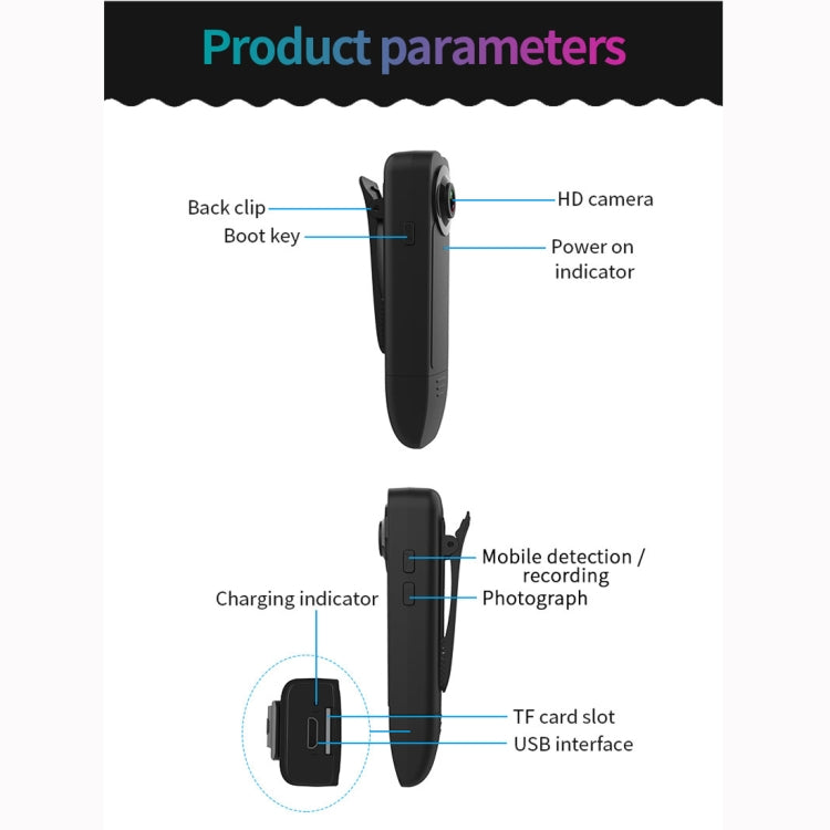A18 1080P HD Portable Smart Extra Long Standby Recording Pen Camera(Black)