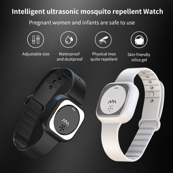 F8 Outdoor Silica Gel Mosquito Repellent Wristband(White)