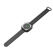 F9 Outdoor Silica Gel Mosquito Repellent Wristband with Clock(Black)