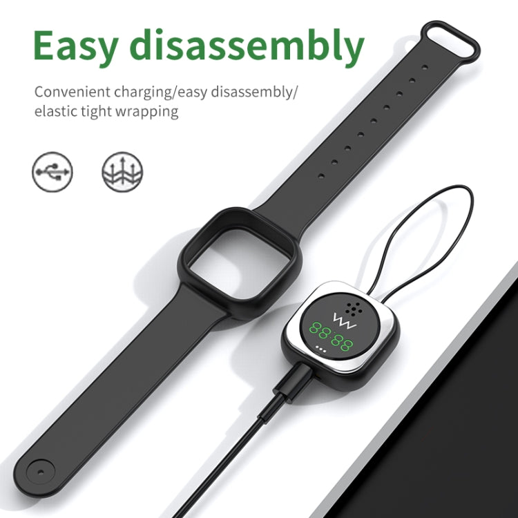 F9 Outdoor Silica Gel Mosquito Repellent Wristband with Clock(White)