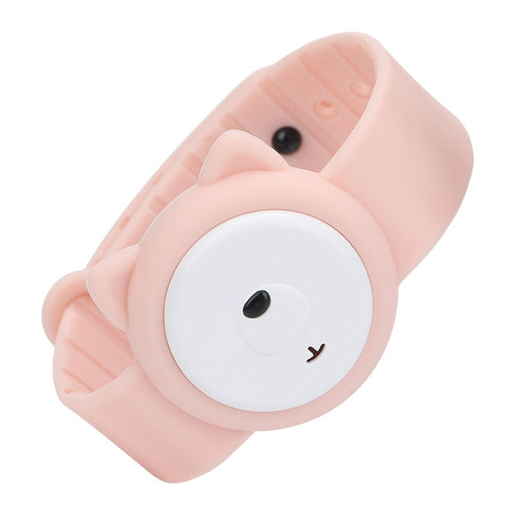 WT-M4 ABS+Silica Gel Children Mosquito Repellent Wristband (Pink)