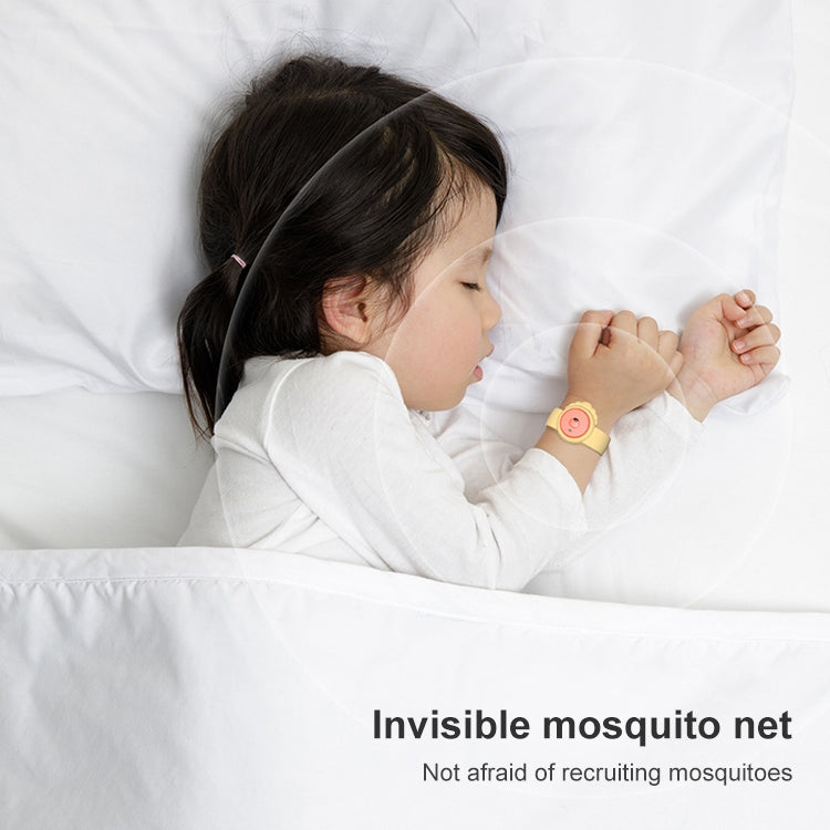 WT-M4 ABS+Silica Gel Children Mosquito Repellent Wristband (Yellow)