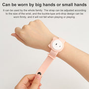 WT-M4 ABS+Silica Gel Children Mosquito Repellent Wristband (Yellow)