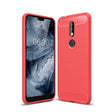 Brushed Texture Carbon Fiber Soft TPU Case for Nokia 7.1(Red) - free shipping - PMC TechLife - Order now!