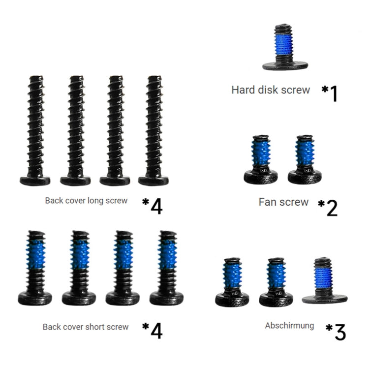14 in 1 Steam Deck Abschirmung + Back Cover + Fan + Hard Disk Screw Set