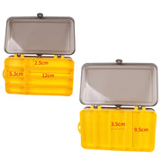 Portable Outdoor Lure Box Transparent Plastic Double-sided Storage Box, Size: 18 x 10 x 5cm(Yellow + White)