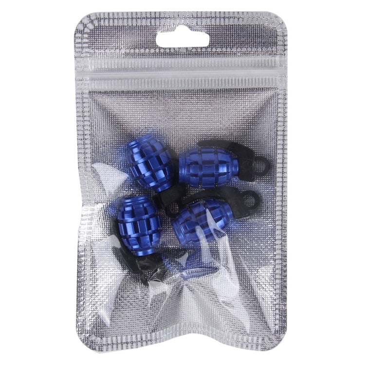 4 PCS Universal Car Tire Valve Caps(Dark Blue)