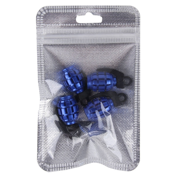 4 PCS Universal Car Tire Valve Caps(Dark Blue)