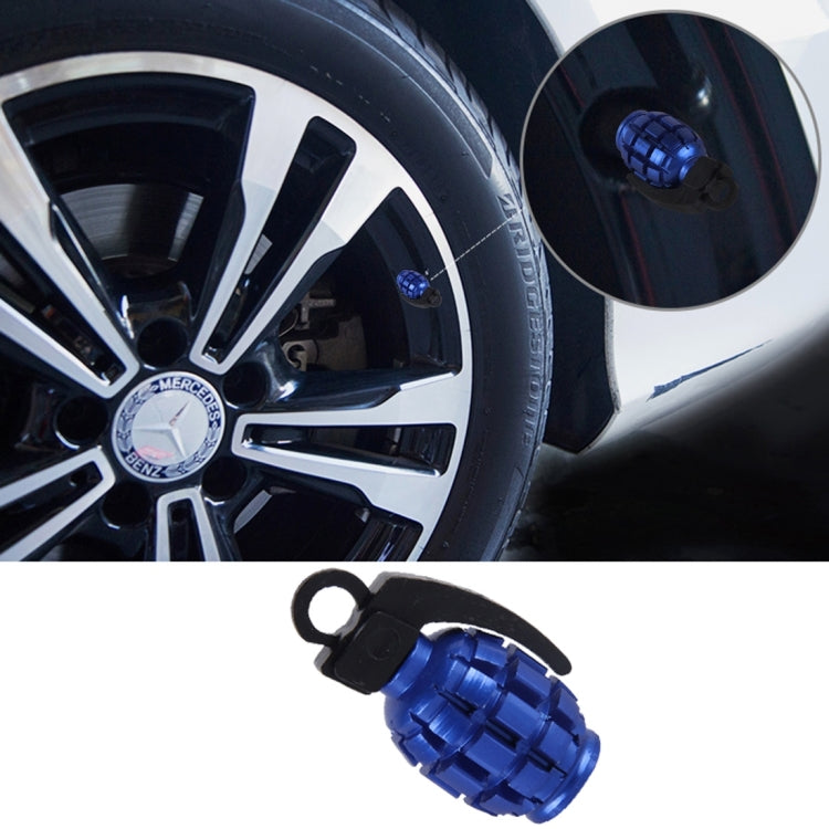 4 PCS Universal Car Tire Valve Caps(Dark Blue)