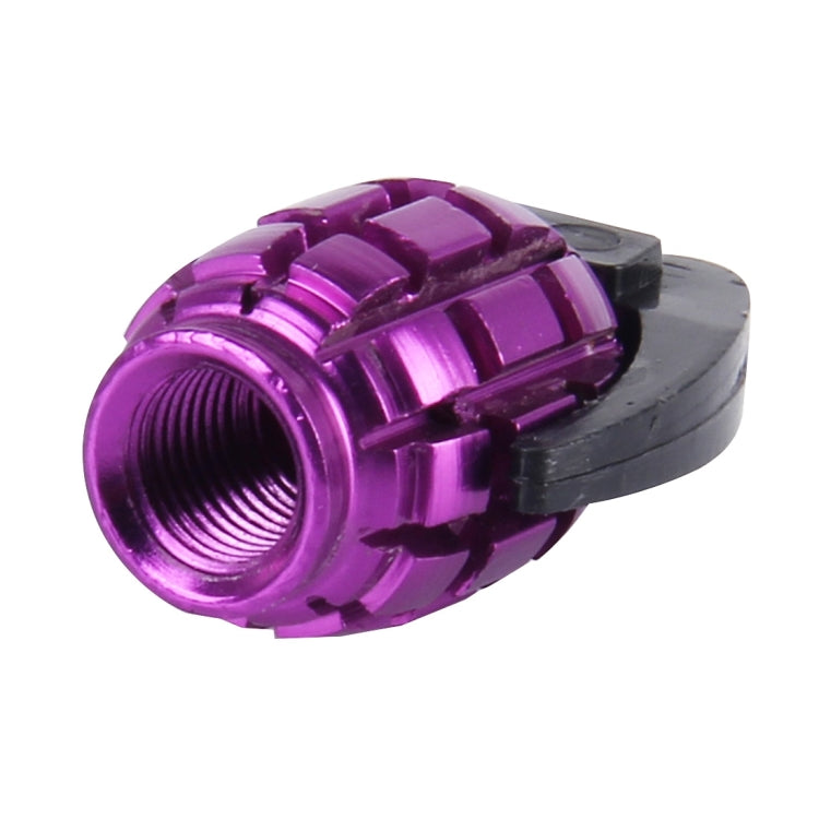 4 PCS Universal Car Tire Valve Caps(Purple)