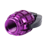 4 PCS Universal Car Tire Valve Caps(Purple)