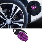 4 PCS Universal Car Tire Valve Caps(Purple)