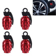 4 PCS Universal Car Tire Valve Caps(Red) - Tire Valve Caps by PMC TechLife | Online Shopping South Africa | PMC TechLife | Buy Now Pay Later Mobicred