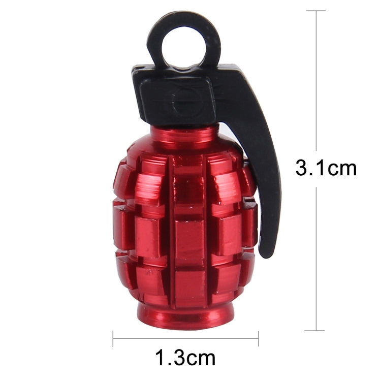 4 PCS Universal Car Tire Valve Caps(Red)