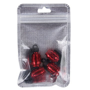 4 PCS Universal Car Tire Valve Caps(Red)
