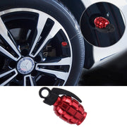 4 PCS Universal Car Tire Valve Caps(Red)