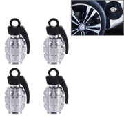 4 PCS Universal Car Tire Valve Caps(Silver)