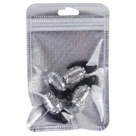 4 PCS Universal Car Tire Valve Caps(Silver)