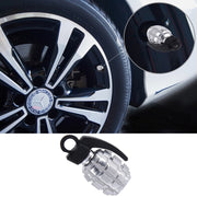 4 PCS Universal Car Tire Valve Caps(Silver)