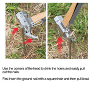 CLS-Outdoor Hexagonal Brass Brass Multi-function Nail Puller Shark Hammer