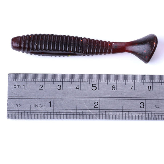 HENGJIA SO0215P 5 PCS 7.5cm/5.5g  Screw Tail Soft Fishing Lure Artificial Baits