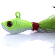 HENGJIA 7cm/25g Tied Wire Fishing Artificial Lures Lead Fish Treble Hooks Baits(Grey)