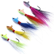 HENGJIA 7cm/25g Tied Wire Fishing Artificial Lures Lead Fish Treble Hooks Baits(Grey)