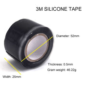 3m x 2.5cm Multi-function Water-resistant High Temperature Resistance Water Pipe Wire Silicone Self-adhesive Tape
