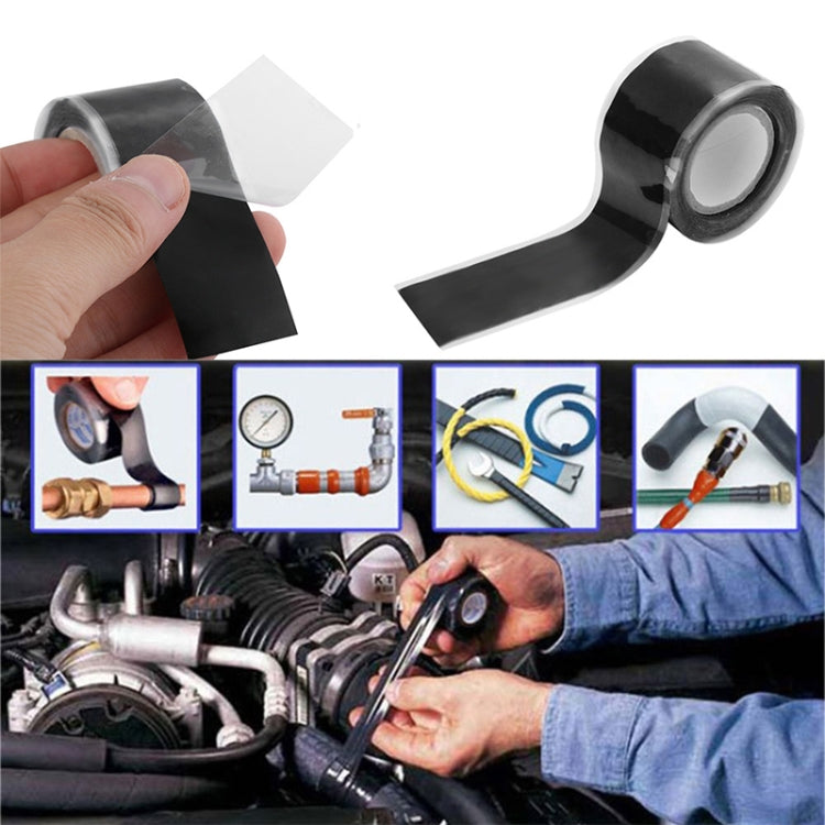 3m x 2.5cm Multi-function Water-resistant High Temperature Resistance Water Pipe Wire Silicone Self-adhesive Tape