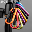 2 PCS D Shape Multi-function Outdoor Aluminium Alloy Mountaineering Buckle Lock, Random Color Delivery - Hooks by PMC TechLife | Online Shopping South Africa | PMC TechLife | Buy Now Pay Later Mobicred