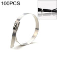 100 PCS 4.6x100mm Stainless Steel Metal Cable Ties Tie Zip Wrap Exhaust Heat Straps Induction Pipe - Clamps by PMC TechLife | Online Shopping South Africa | PMC TechLife