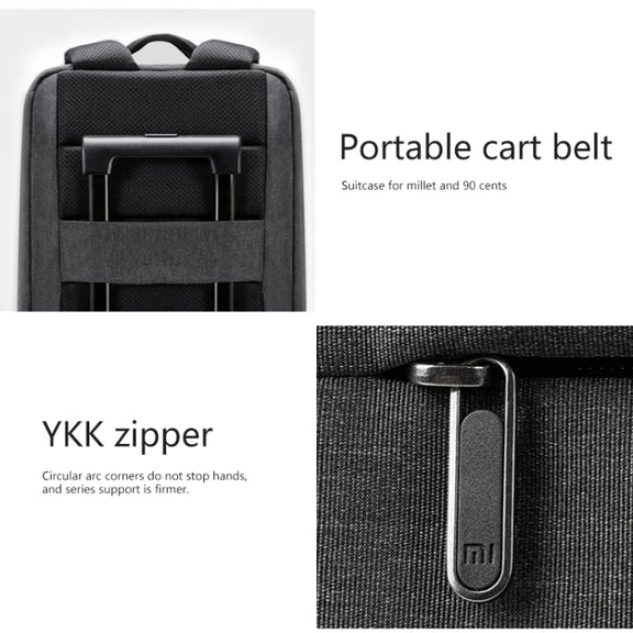 Original Xiaomi Water-resistant Simple Backpack Laptop Bag for 15.6 inch Laptop(Light Grey)