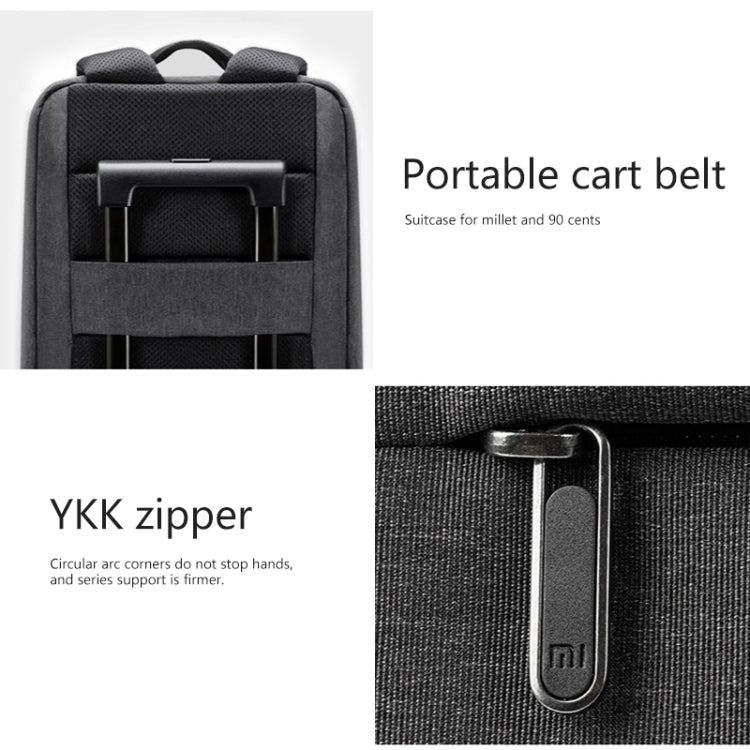 Original Xiaomi Water-resistant Simple Backpack Laptop Bag for 15.6 inch Laptop(Light Grey)