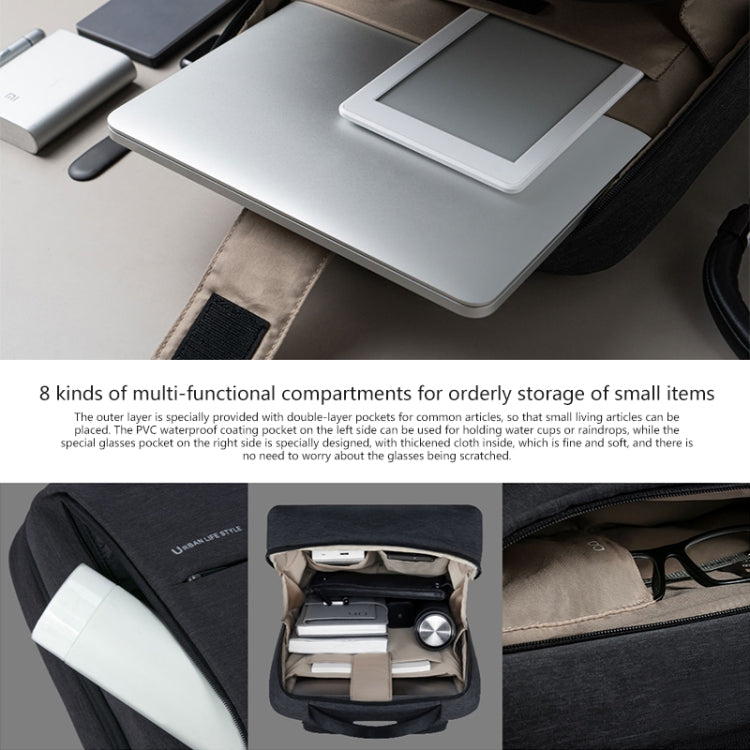Original Xiaomi Water-resistant Simple Backpack Laptop Bag for 15.6 inch Laptop(Light Grey)