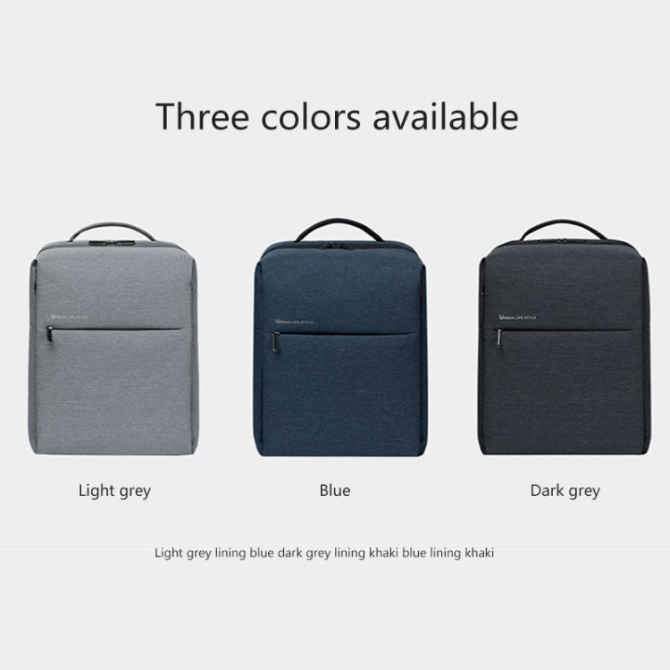 Original Xiaomi Water-resistant Simple Backpack Laptop Bag for 15.6 inch Laptop(Light Grey)