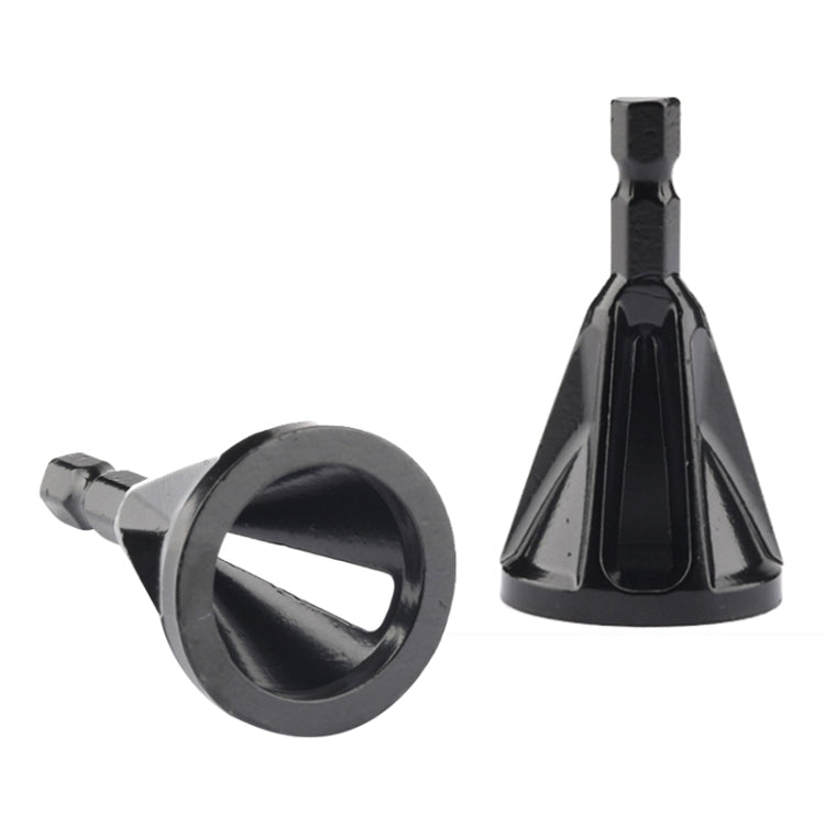 Chamfer Stainless Steel Deburring External Chamfer Tool Hexagonal Handle Three-slot Chamfer (Black)