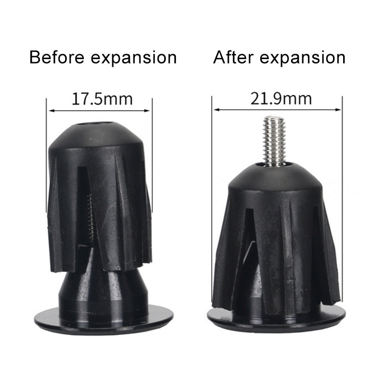 TOSEEK 1 Pair Mountain Bike Handlebar Grips Caps End Plug Aluminum Alloy Bicycle  Bar Ends Plug (Grey)