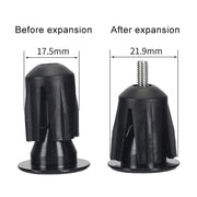 TOSEEK 1 Pair Mountain Bike Handlebar Grips Caps End Plug Aluminum Alloy Bicycle  Bar Ends Plug (Grey)