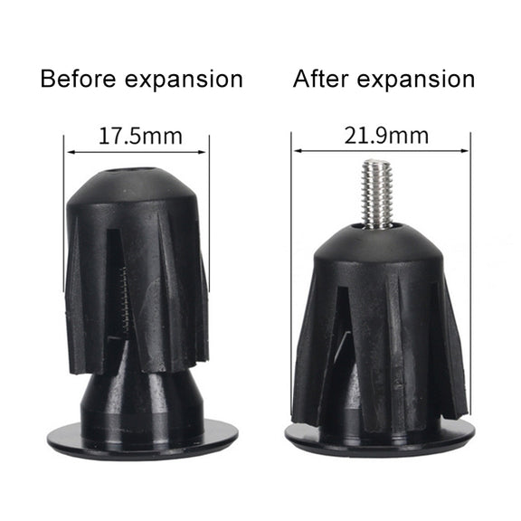 TOSEEK 1 Pair Mountain Bike Handlebar Grips Caps End Plug Aluminum Alloy Bicycle  Bar Ends Plug (Grey)