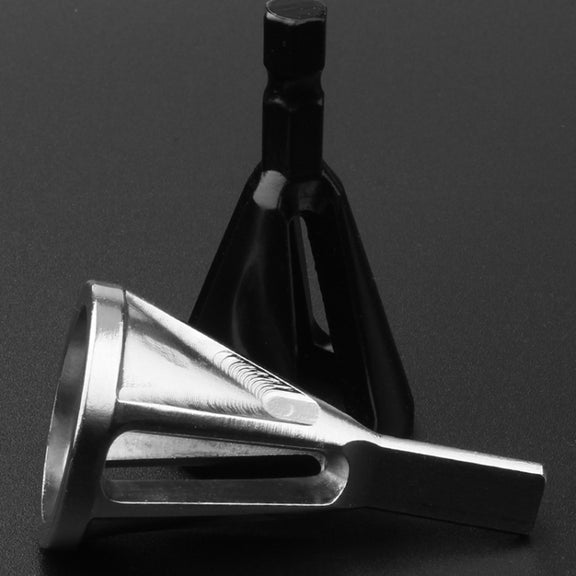 Chamfer Stainless Steel Deburring External Chamfer Tool Triangle Handle Six-slot Chamfer(Silver)