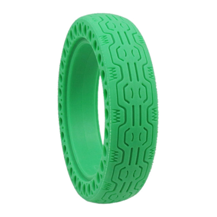 8.5 inch Electric Scooter Wear-resistant Shock-absorbing Decorative Pattern Tire Honeycomb Solid Tire, Suitable for Xiaomi Mijia M365(Green)