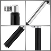 Manual Mini Portable Bicycle Aluminum Alloy Pump + Plastic glue-free tire patch + Tire lever (Black)